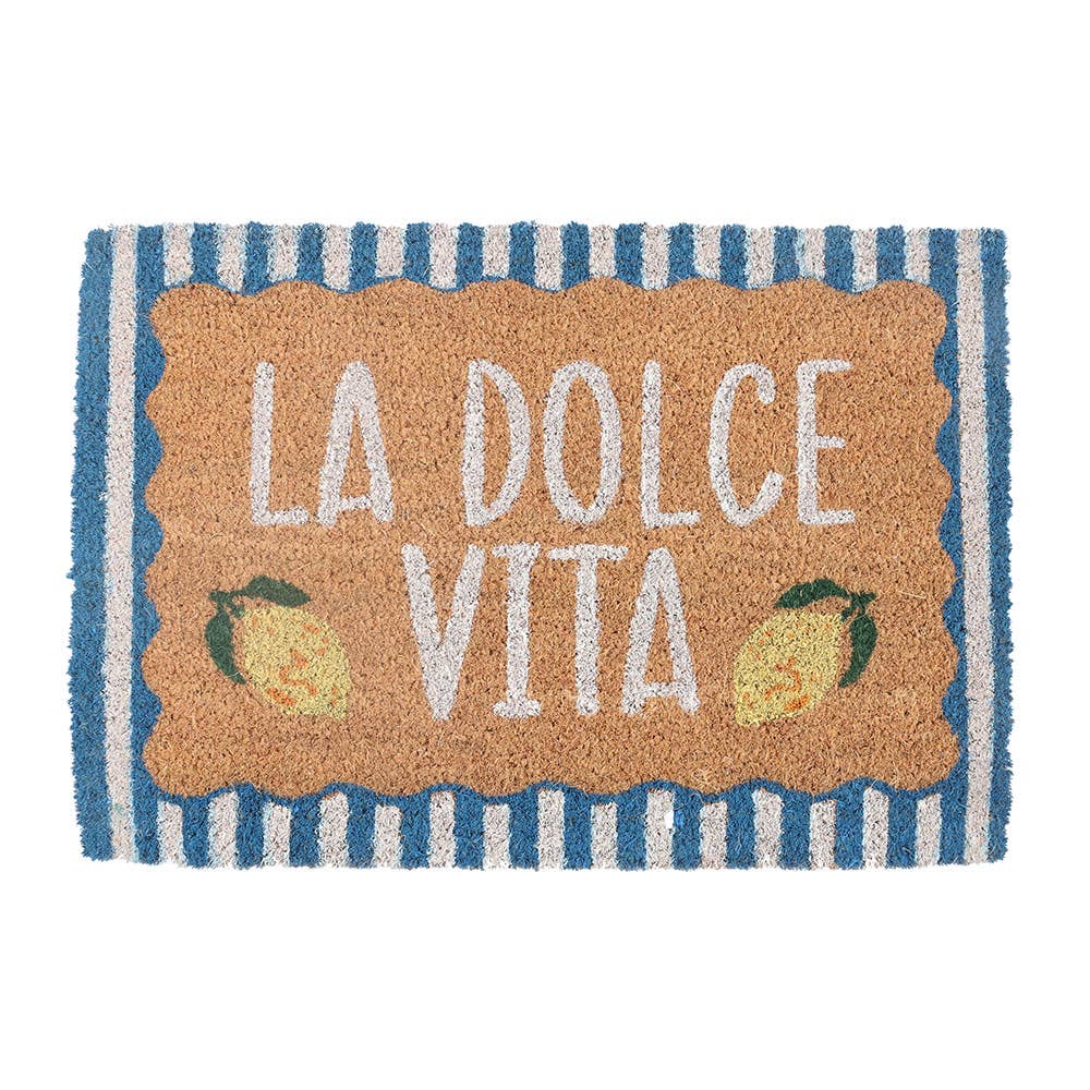 Blå "La Dolce Vita" dörrmatta