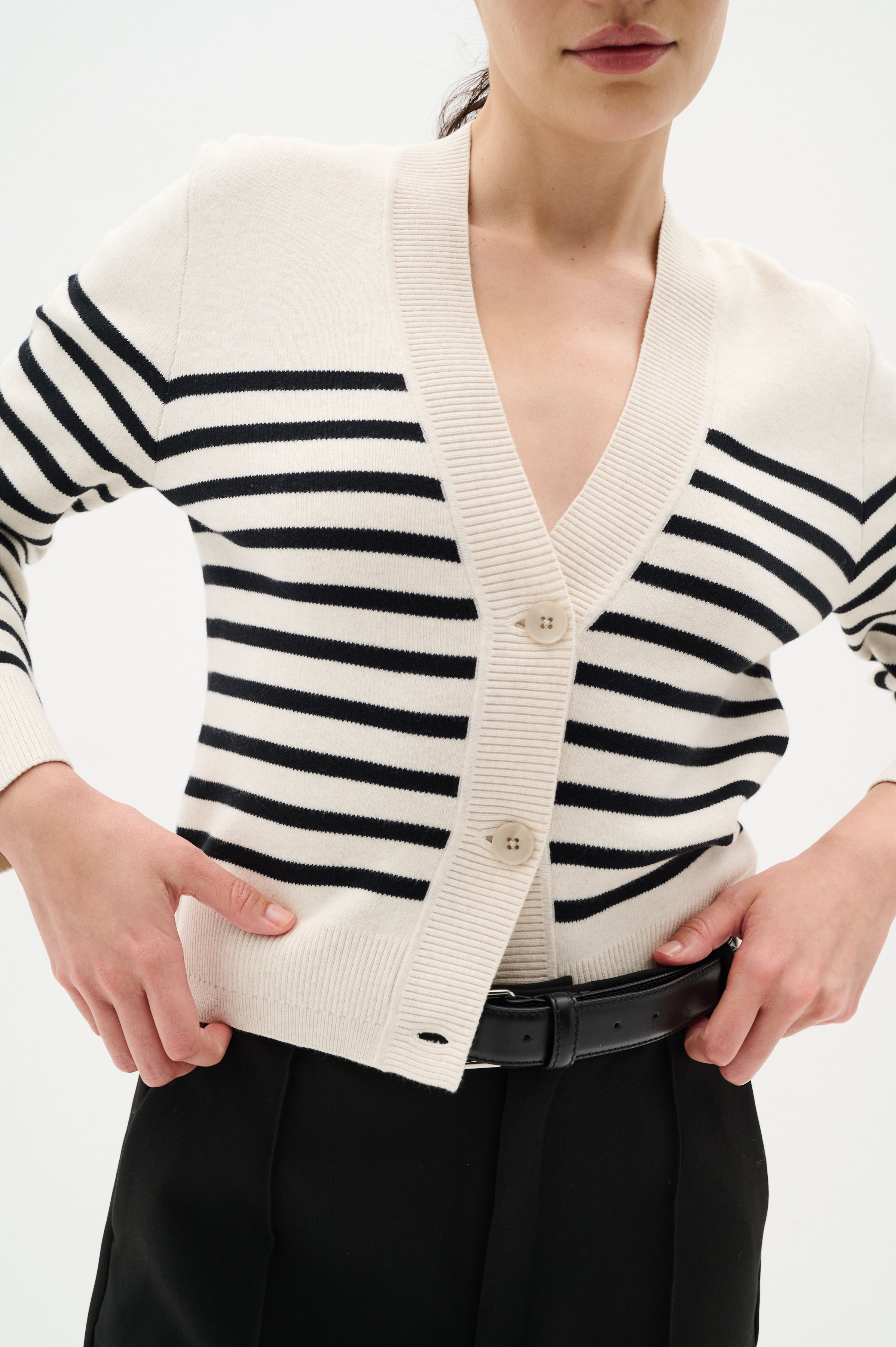 Inwear Wallis Cardigan Svart randig