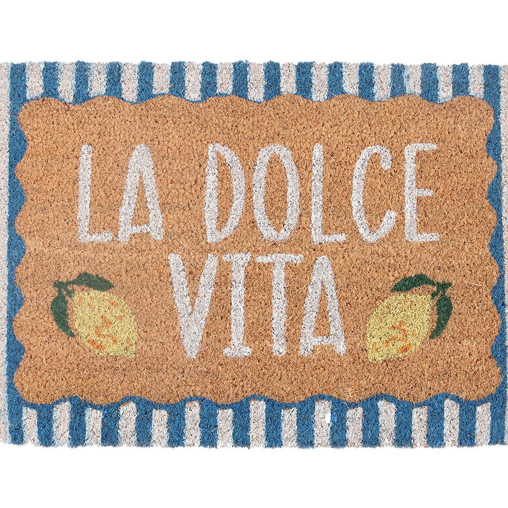 Blå "La Dolce Vita" dörrmatta