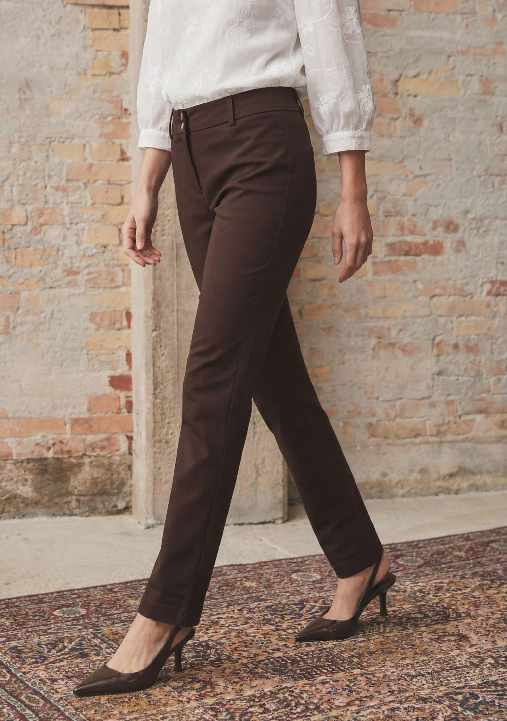 Isay chinos long brun