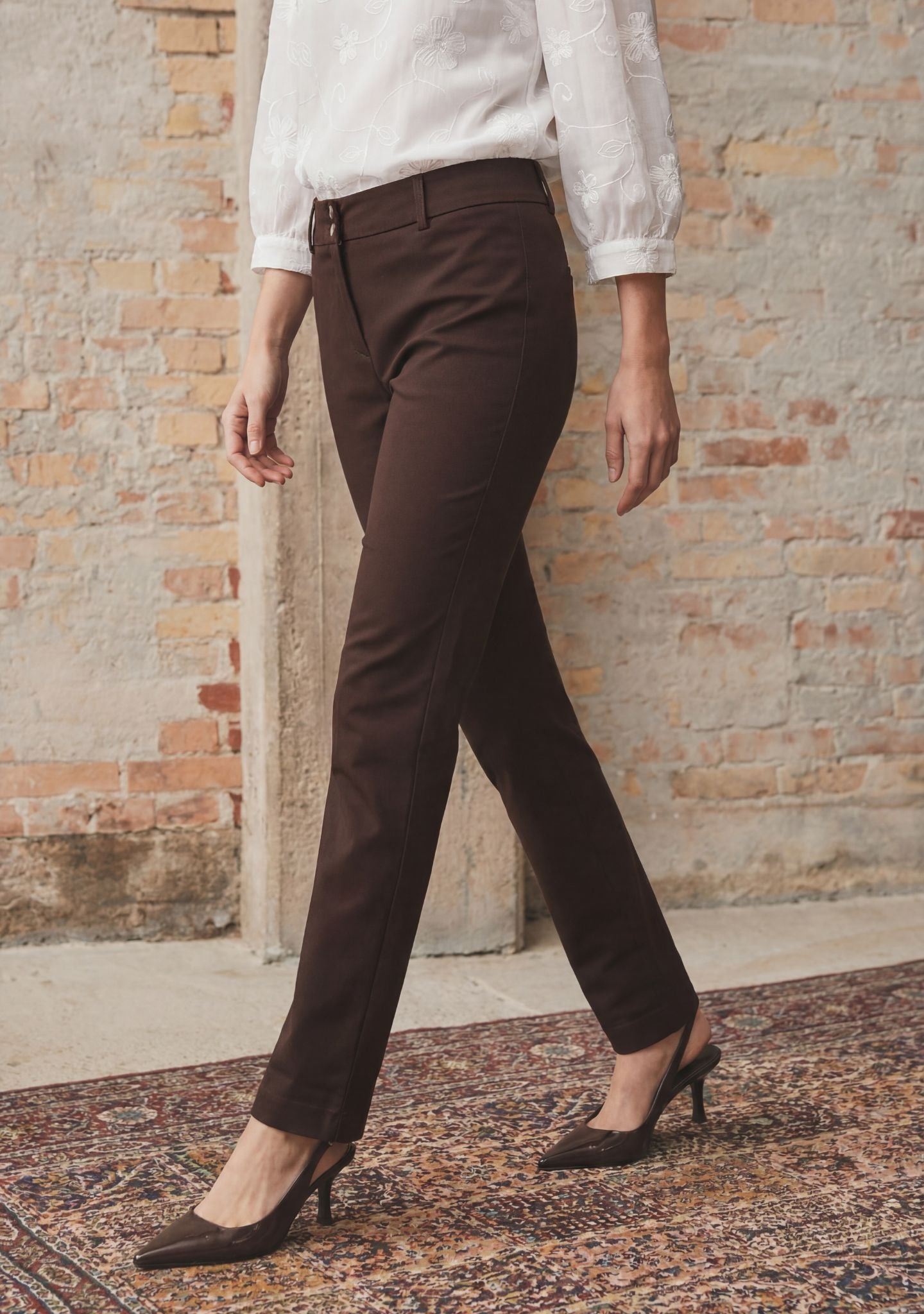 Isay chinos long brun