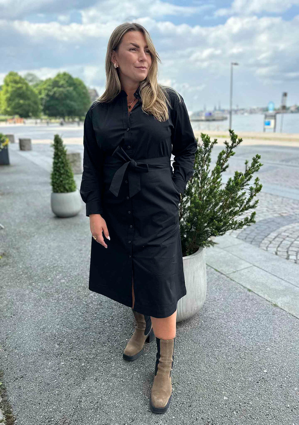 ISAY SIGGA SKJORTKLÄNNING NAVY