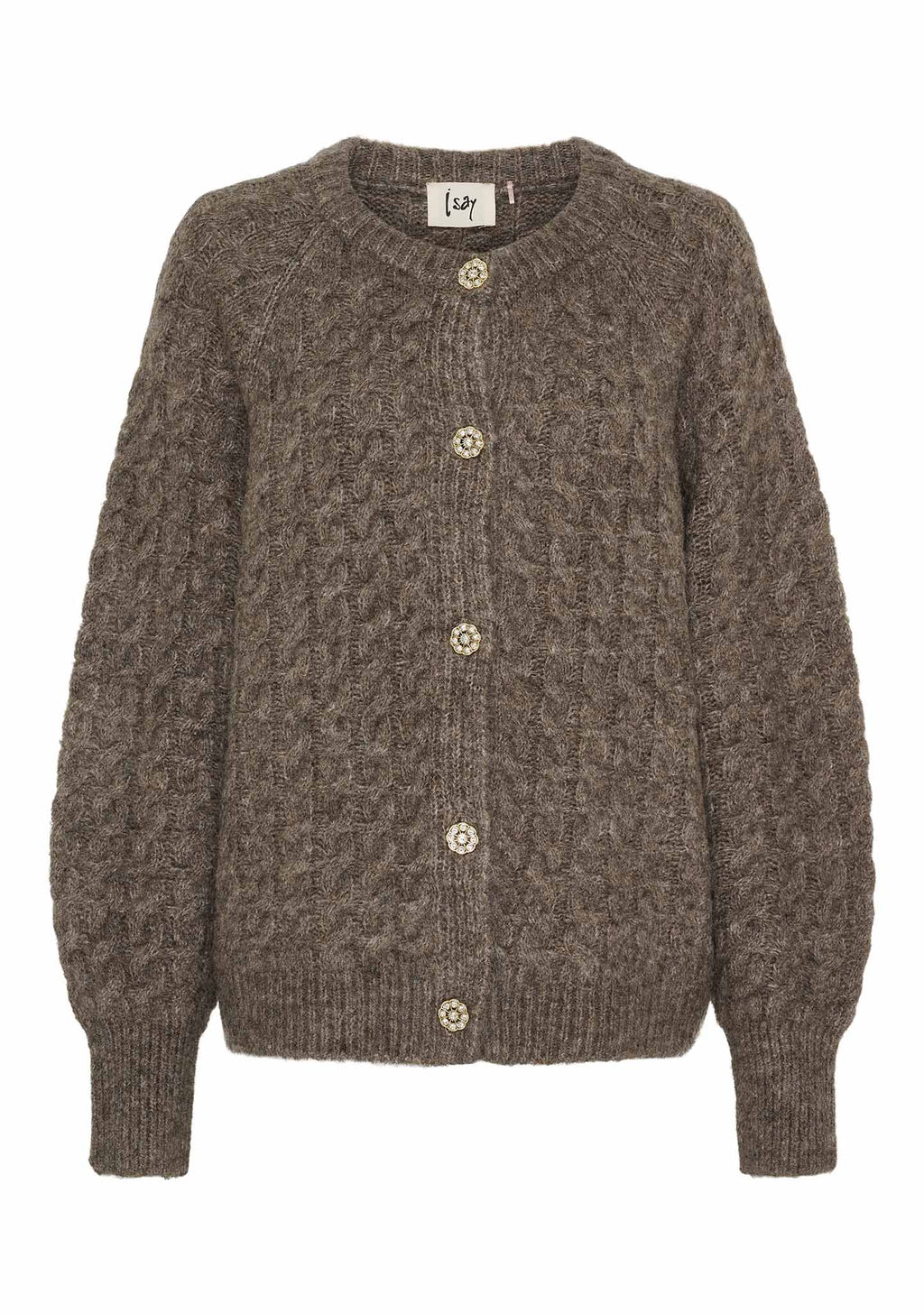 Isay kabelstickad cardigan anna