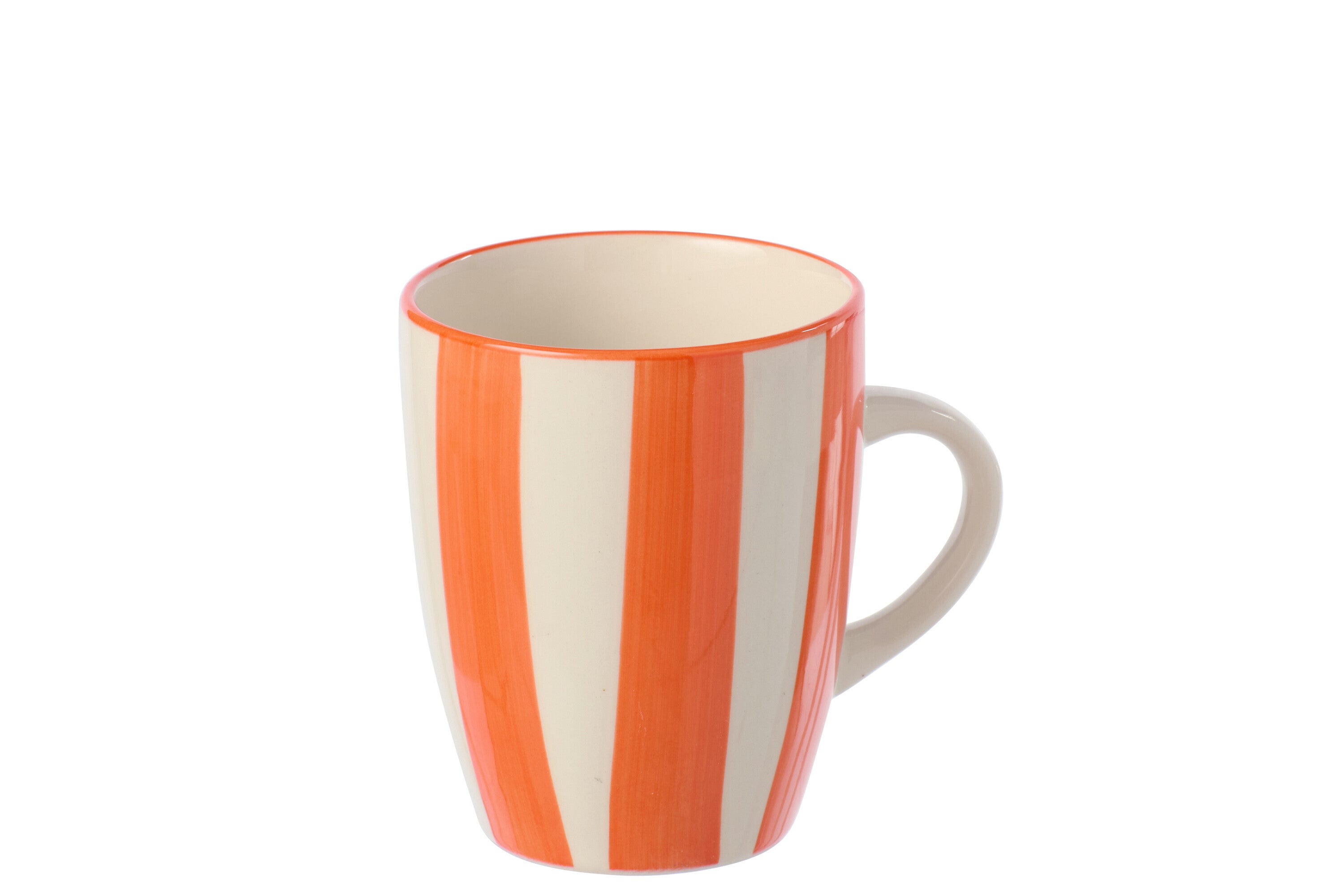 Mugg orange /vit randig