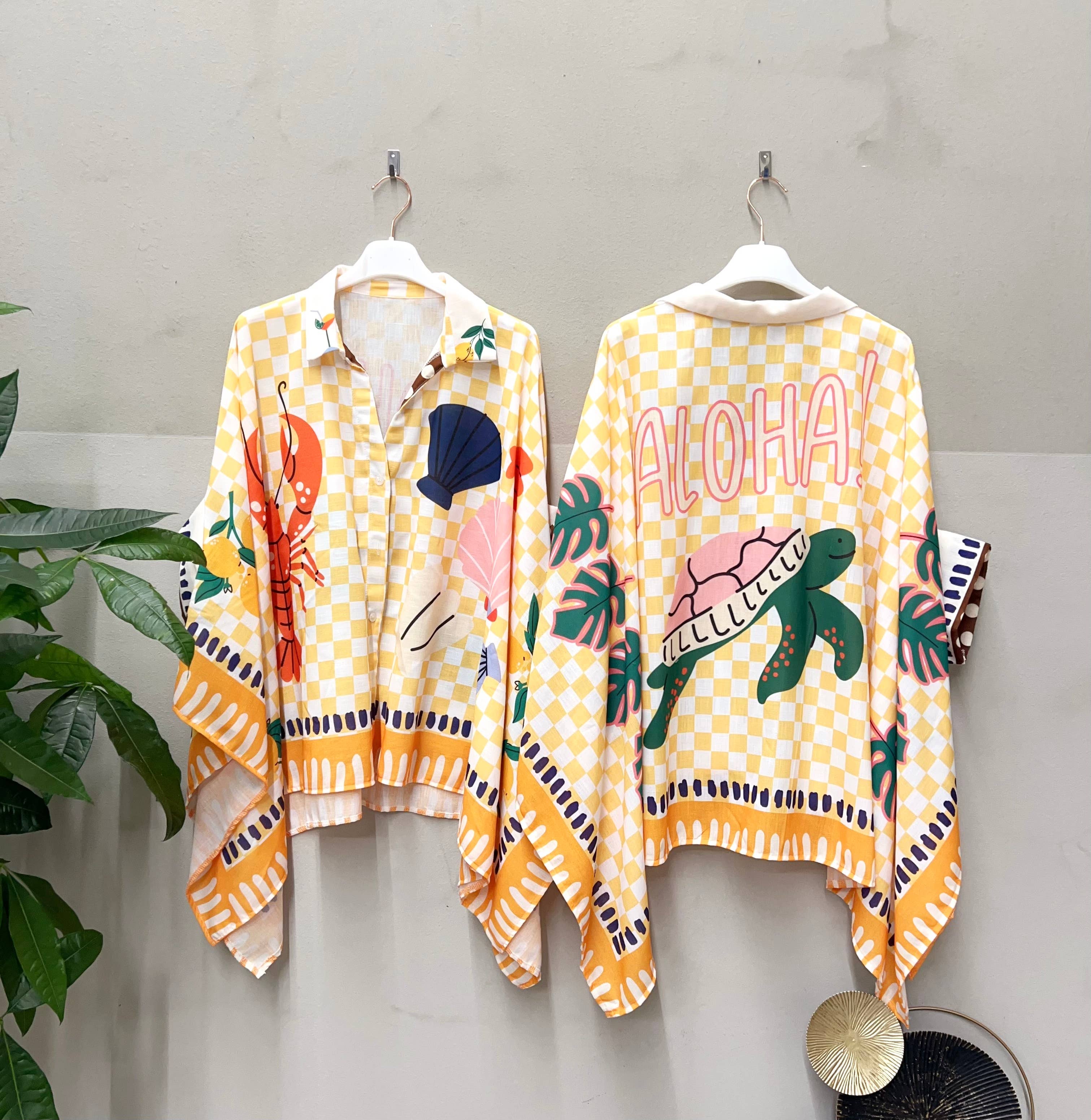 Skjorta Aloha oversize