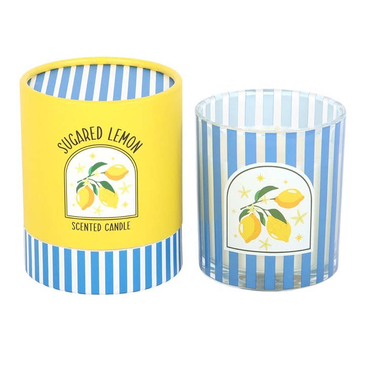 Doftljus med sockrad citron