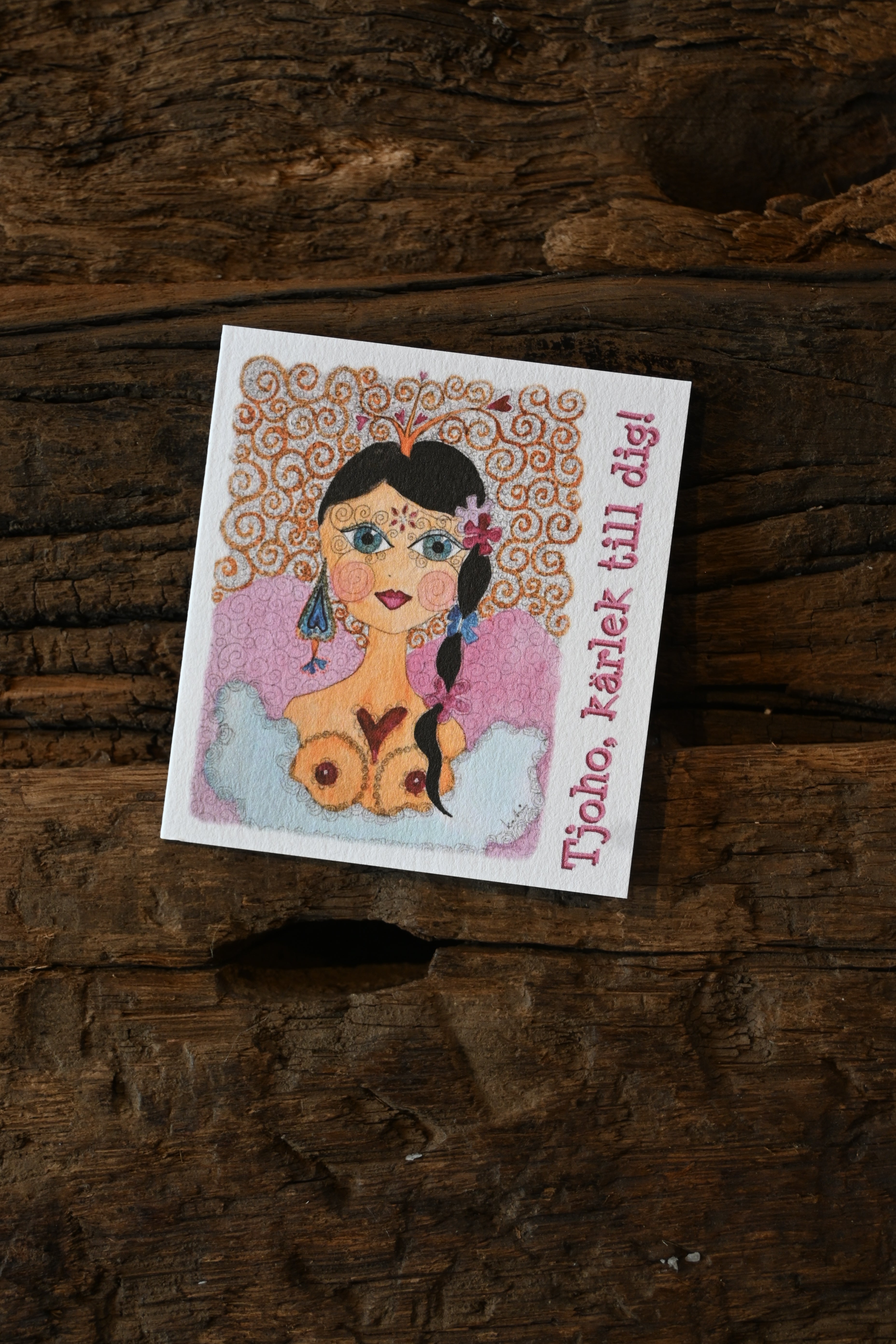 Kort litet " Tjohoo, kärlek till dig"