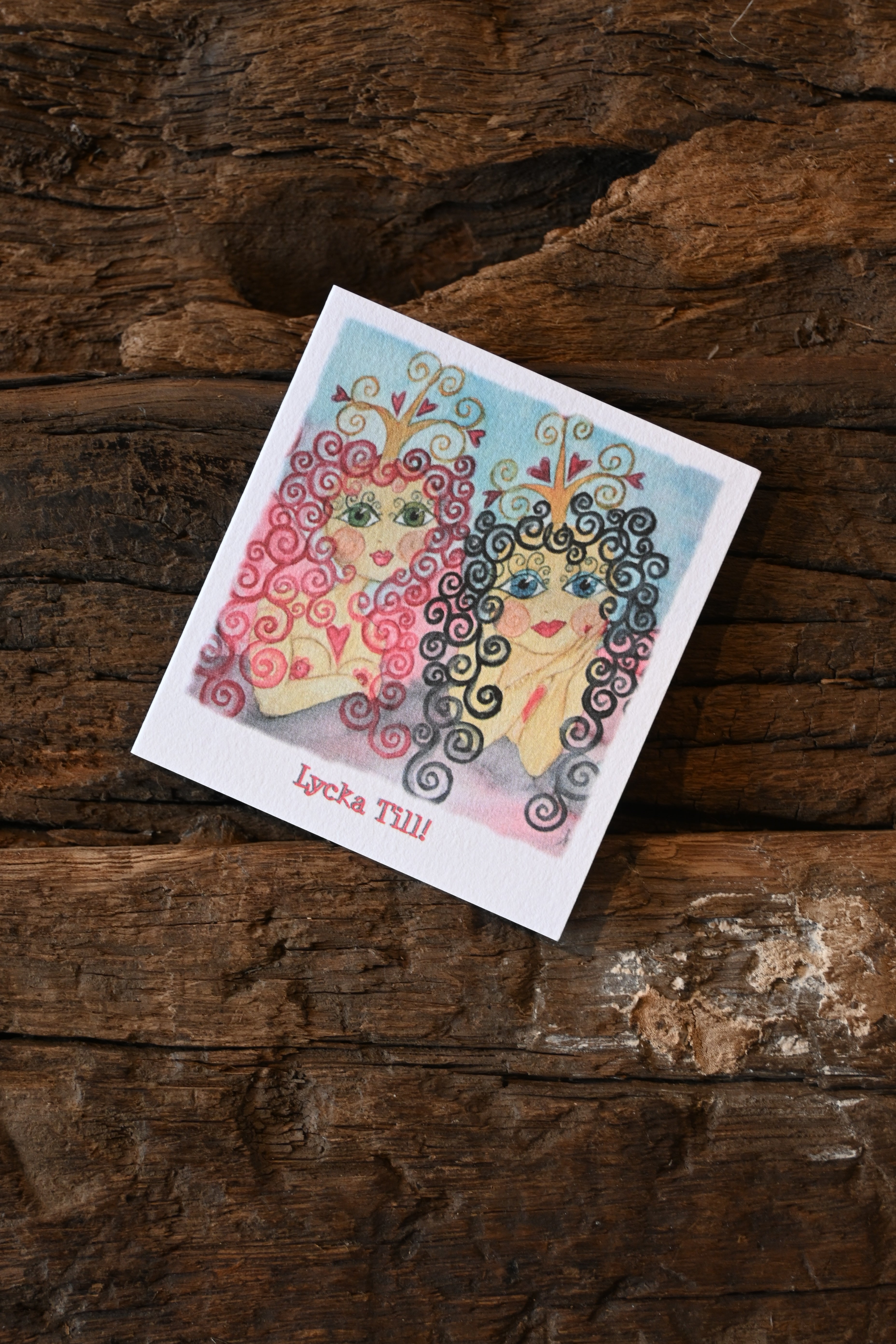 Kort litet " Lycka till"