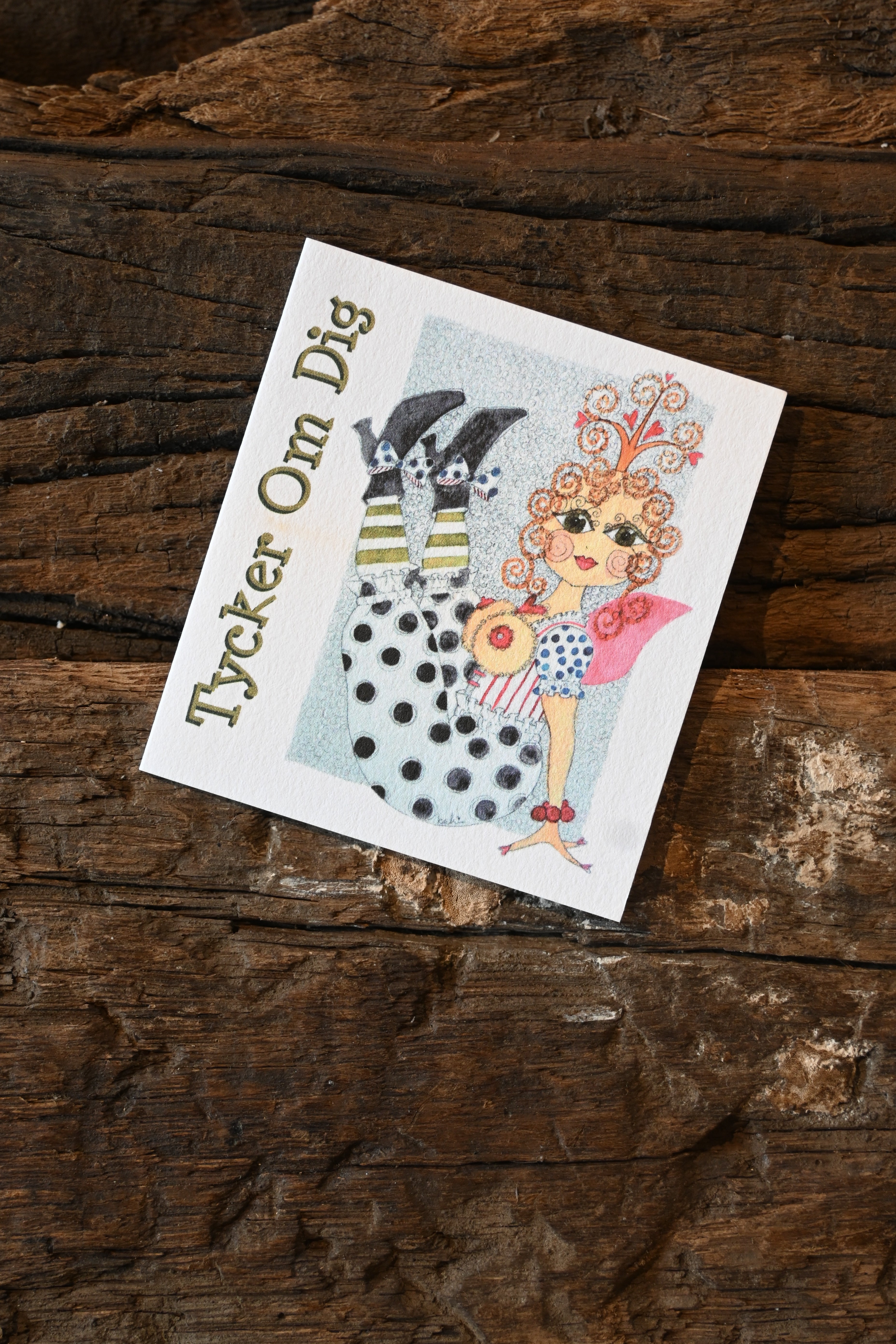 Kort litet " Tycker om dig"