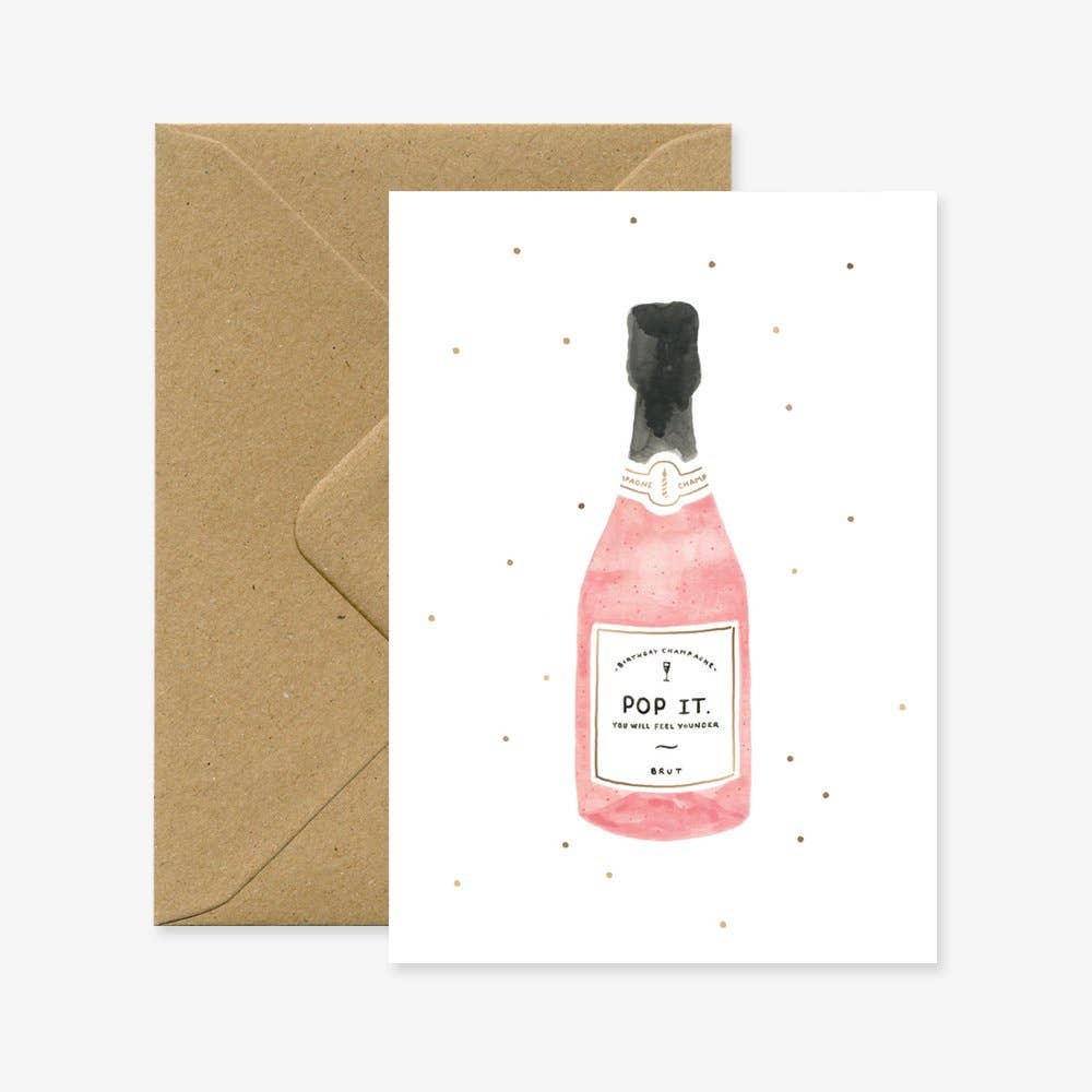 Champagne - Födelsedagskort