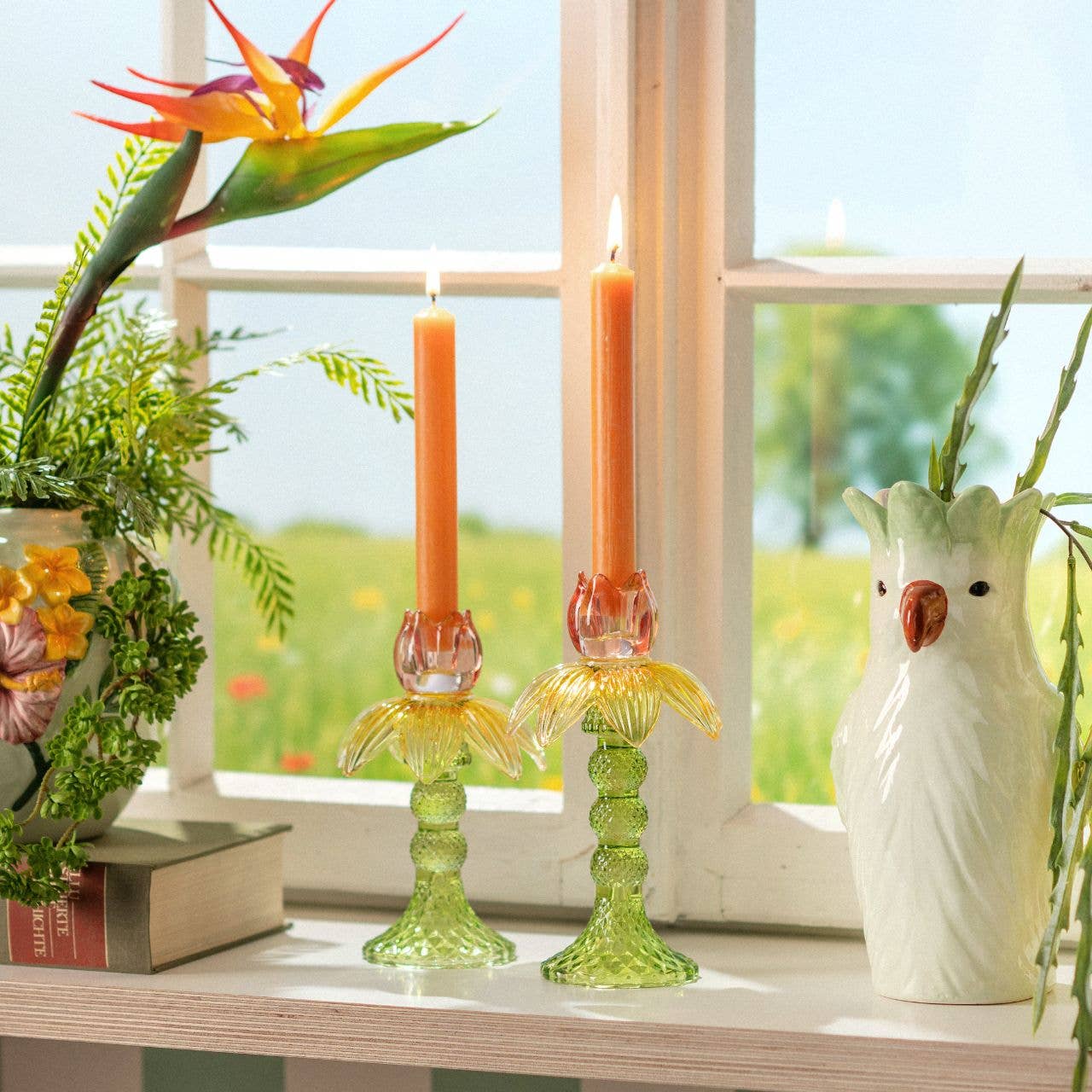 Ljusstake Tulpan i glas