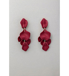 BOW 19 ÖRHÄNGE LEAF BURGUNDY