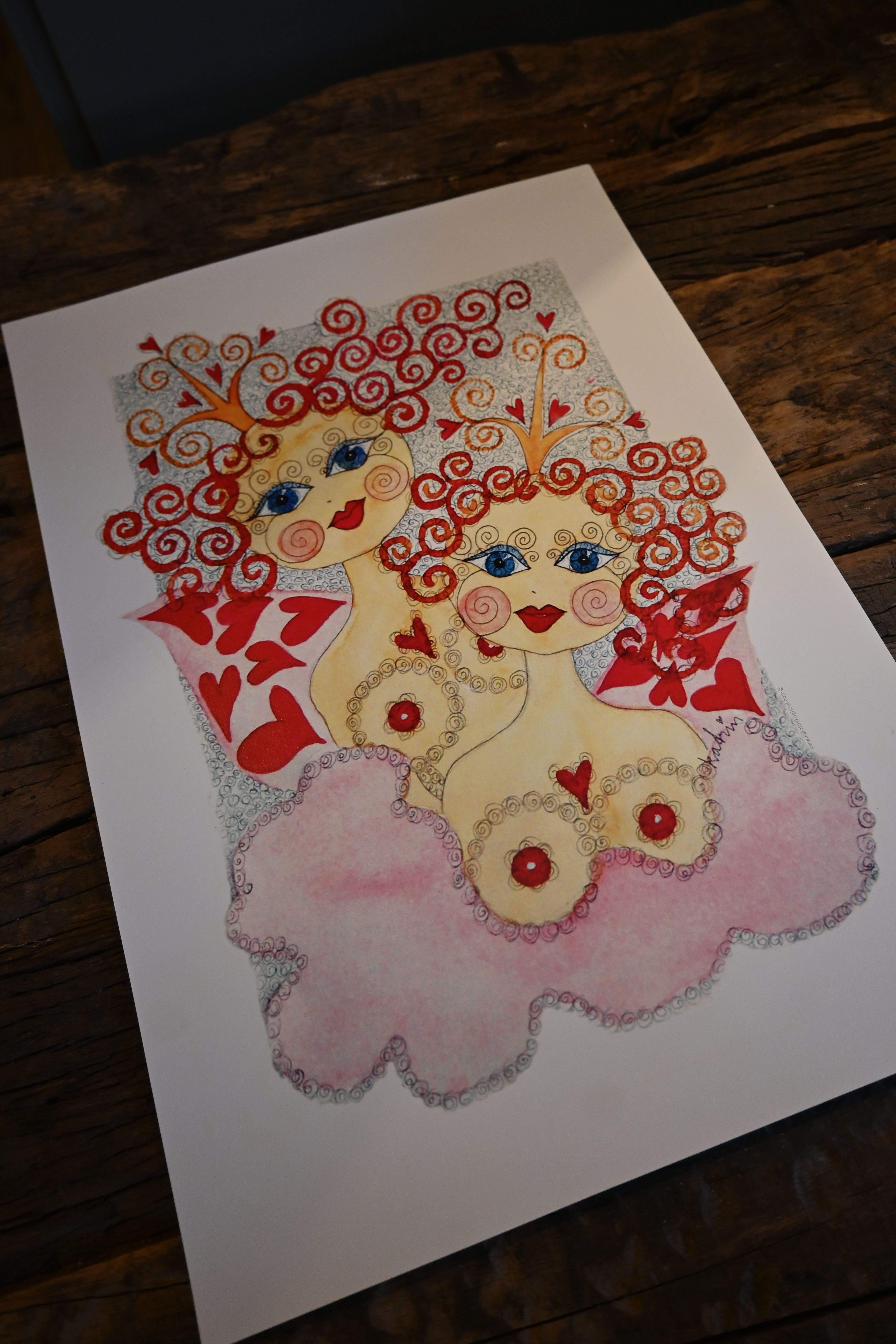 Katrin Skoglund konstblad Twinsisters